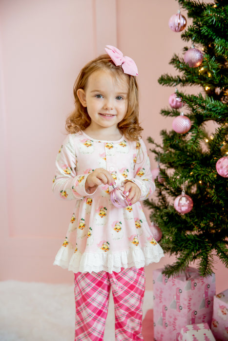 Pink Santa Bamboo Two Piece Set-Made for Play