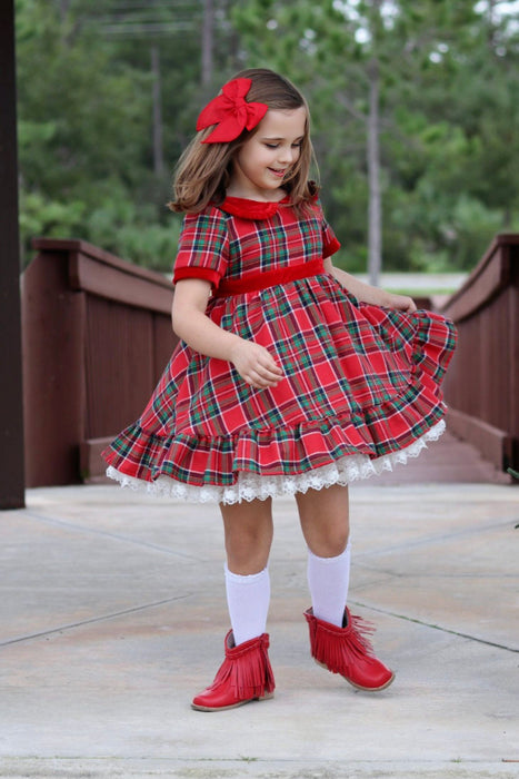 Seasons Greetings Vintage Plaid Dress