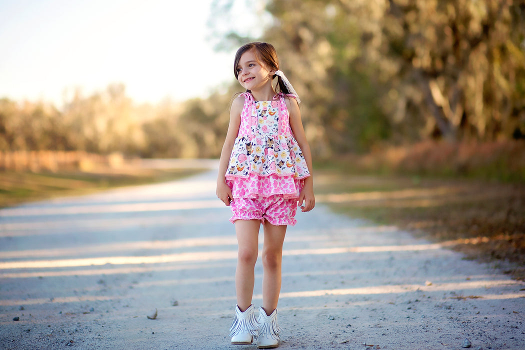 Country Charm Farmyard Friends Tunic Set- Ready to ship end of Feb.