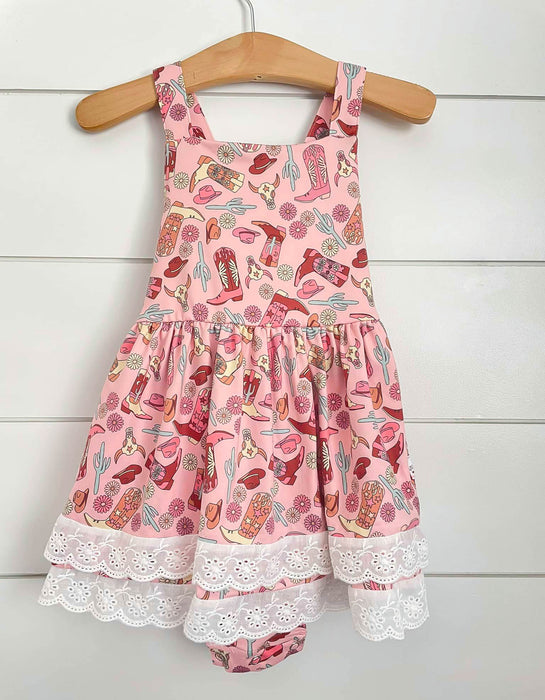 Country Girl Dress and Shorts- PICTURE SHOWN IS THE ROMPER FOR VIEW OF STYLE AND PRINT