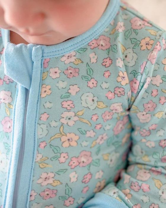 Blue Ditsy Floral- Layette