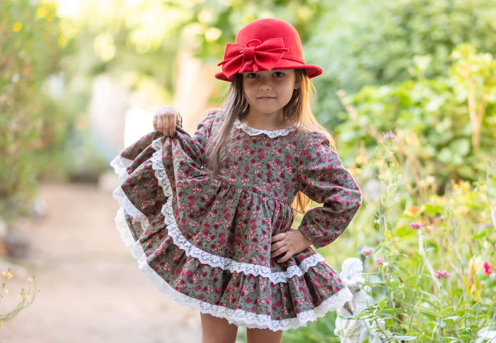 Sweet Vintage Rose Twirl Dress and Bloomer Shorts