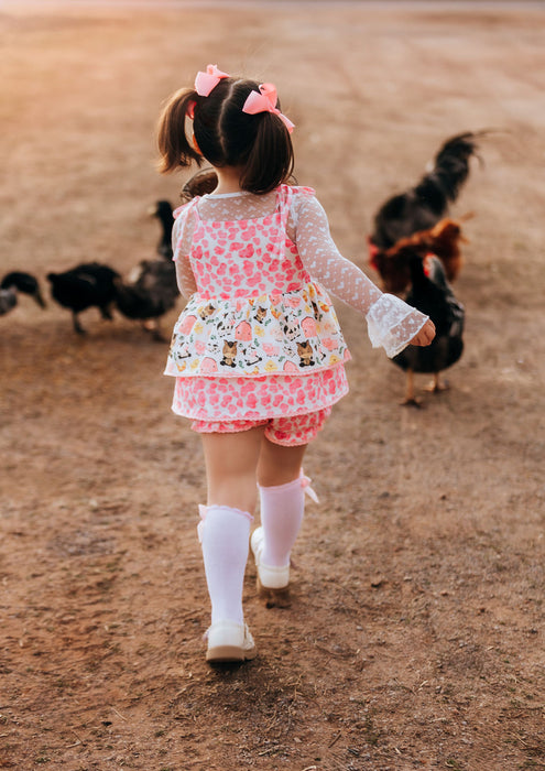 Country Charm Farmyard Friends Tunic Set- Ready to ship end of Feb.