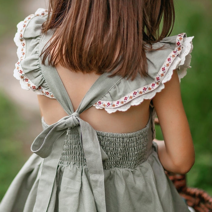 Simply Sage Pinafore-Ready to Ship