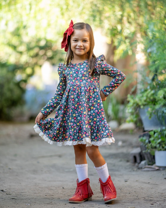 Forever Blooms- Navy Twirl Dress Set ****Ready to ship 1-3 DAYS****