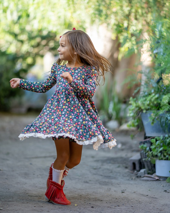 Forever Blooms- Navy Twirl Dress Set ****Ready to ship 1-3 DAYS****