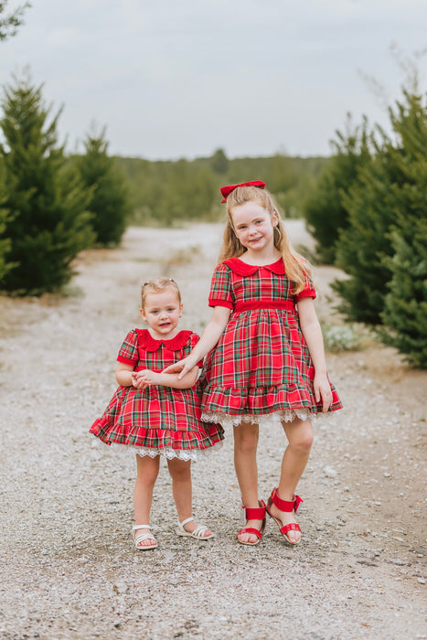 Seasons Greetings Vintage Plaid Dress