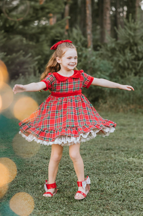 Seasons Greetings Vintage Plaid Dress