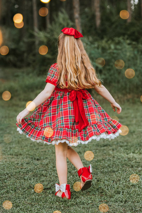 Seasons Greetings Vintage Plaid Dress