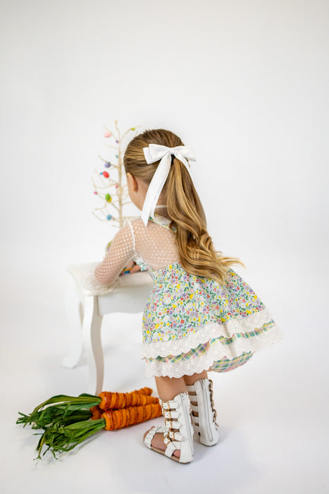 Bunny Blossom Skirted Romper**Pre-Order-Shipping Early Feb**