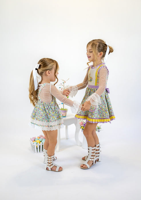 Bunny Blossom Skirted Romper**Pre-Order-Shipping Early Feb**