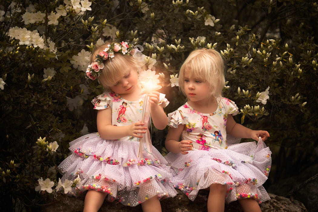 Fairies Tulle Sparkle-***Short Flutter Sleeve***- Limited Sizes Available Ready to Ship