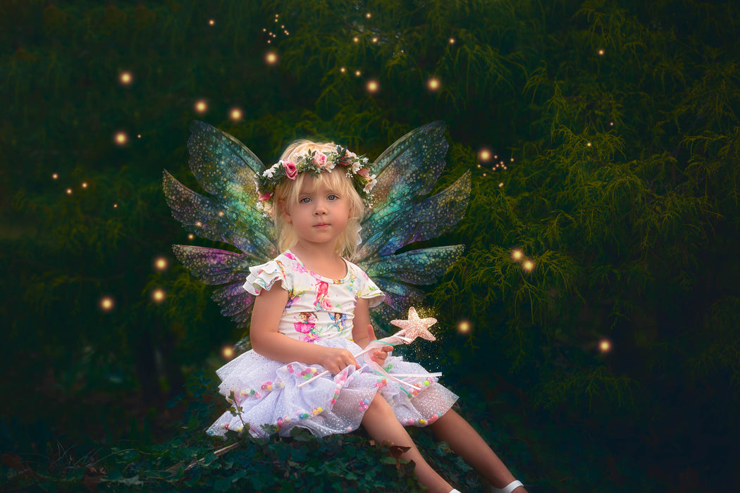 Fairies Tulle Sparkle-***Short Flutter Sleeve***- Limited Sizes Available Ready to Ship