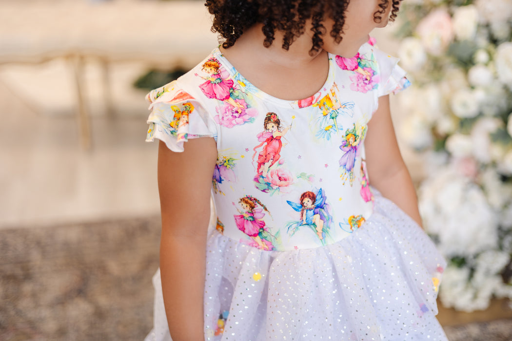 Fairies Tulle Sparkle-***Short Flutter Sleeve***- Limited Sizes Available Ready to Ship