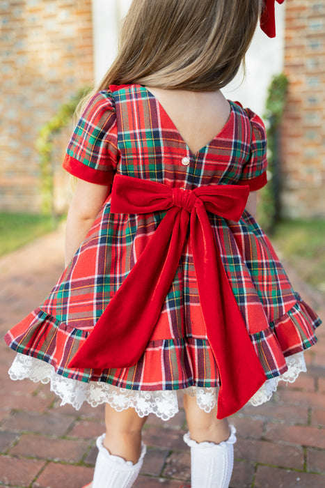 Seasons Greetings Vintage Plaid Dress