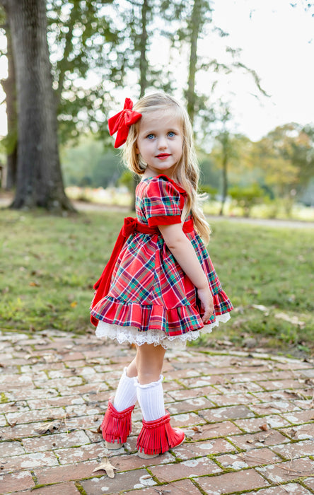 Seasons Greetings Vintage Plaid Dress