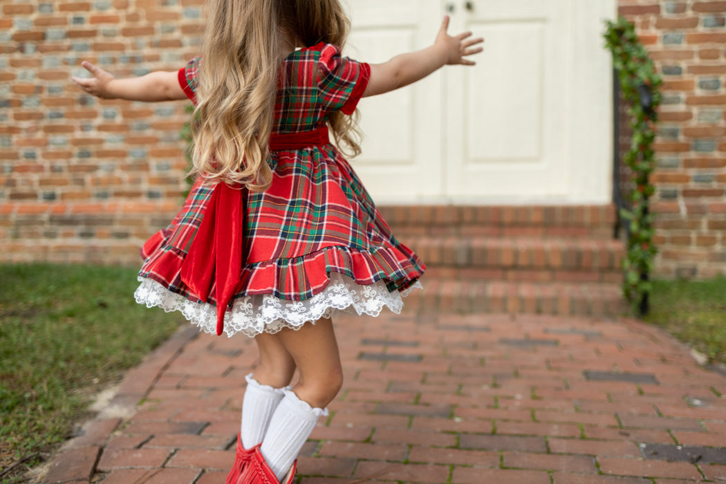 Seasons Greetings Vintage Plaid Dress