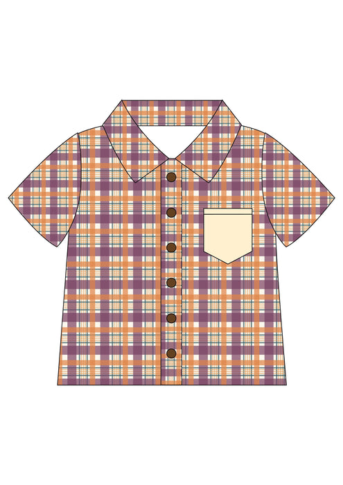 Plum Harvest-Boy Shirt- Ready to Ship