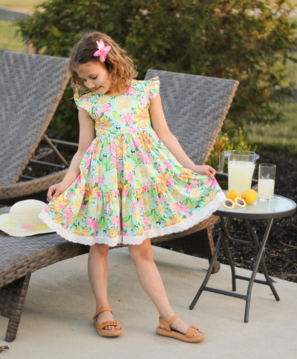 Tropical Blooms Twirl Dress