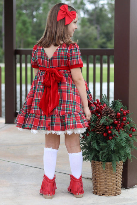 Seasons Greetings Vintage Plaid Dress