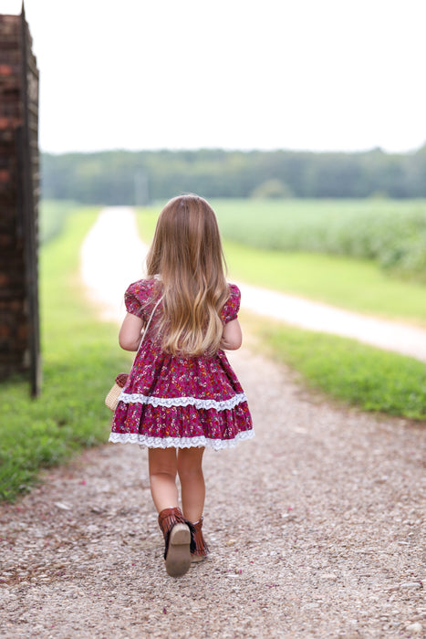 Little Miss Mulberry Twirl Dress and Bloomers