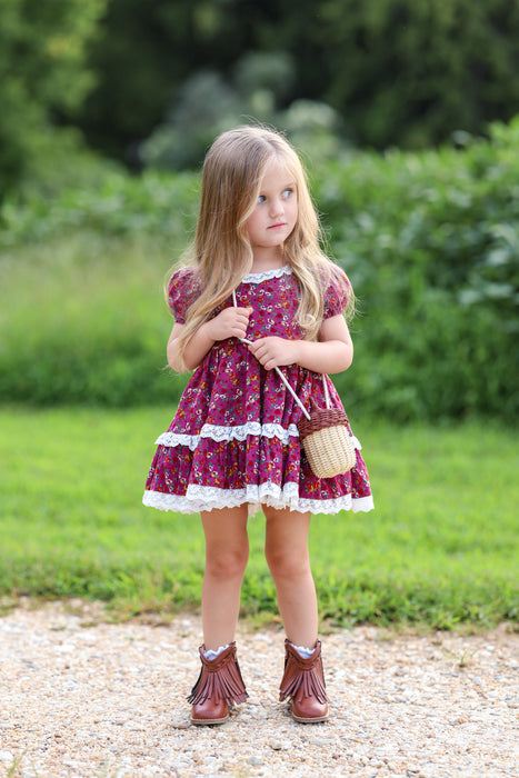 Little Miss Mulberry Twirl Dress and Bloomers