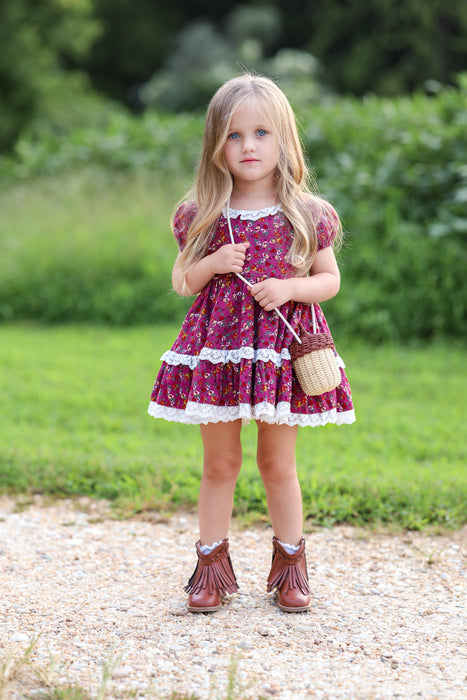 Little Miss Mulberry Twirl Dress and Bloomers