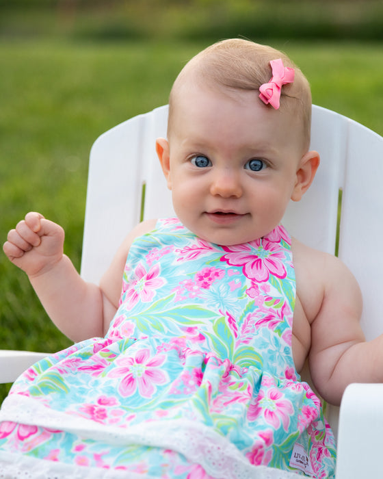 Summer Seaside Blooms Skirted Romper