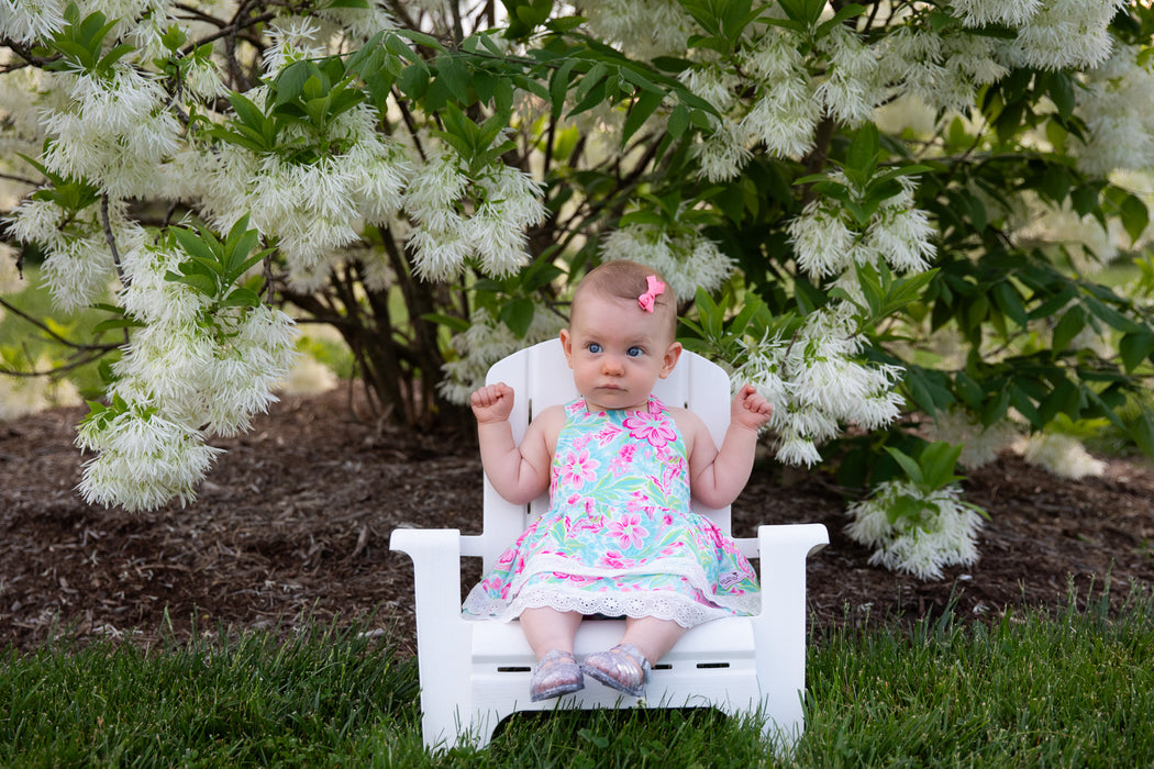 Summer Seaside Blooms Skirted Romper