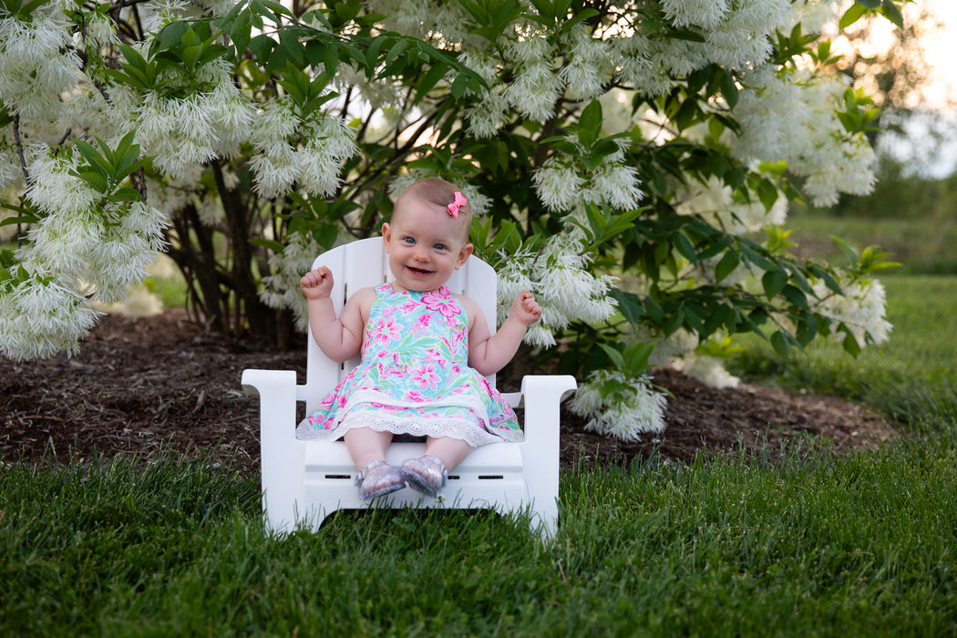 Summer Seaside Blooms Skirted Romper