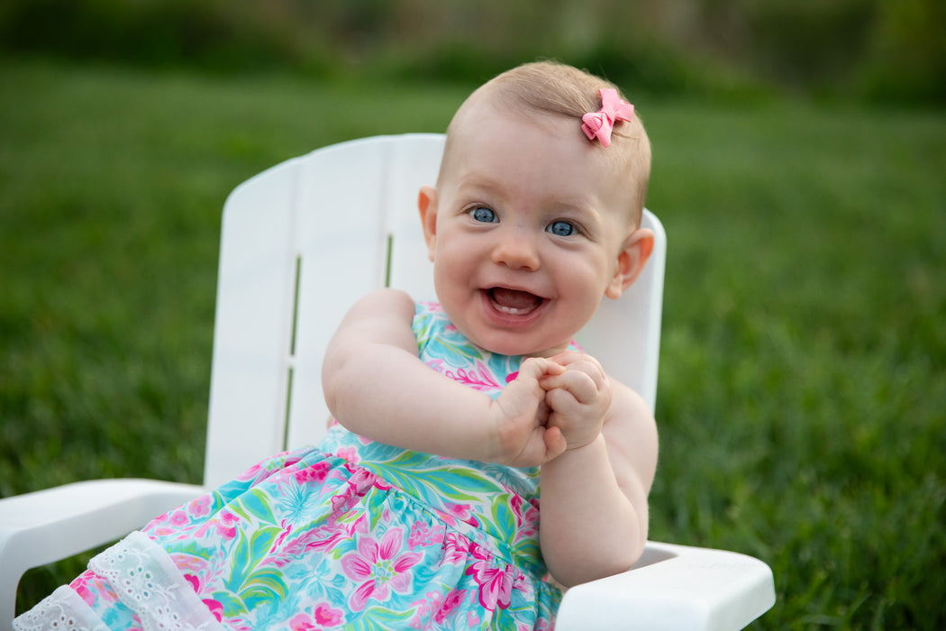 Summer Seaside Blooms Skirted Romper