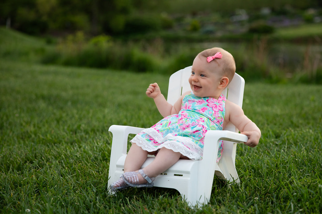 Summer Seaside Blooms Skirted Romper