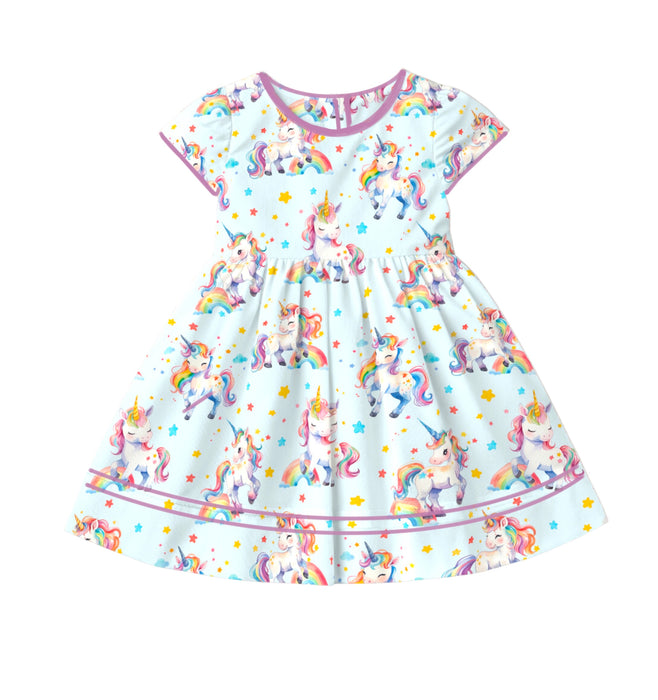 Unicorn and Rainbow Dreams-Knit Twirl Dress Set ***Pre-Order ETA Ships end of March***