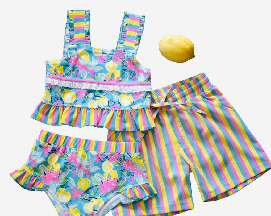 Citrus Splash Boy Shorts Swim