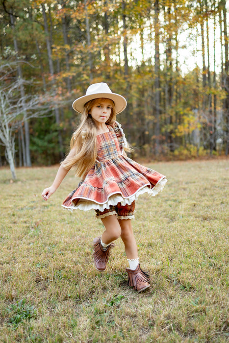 Pumpkin Spice Pinafore Set