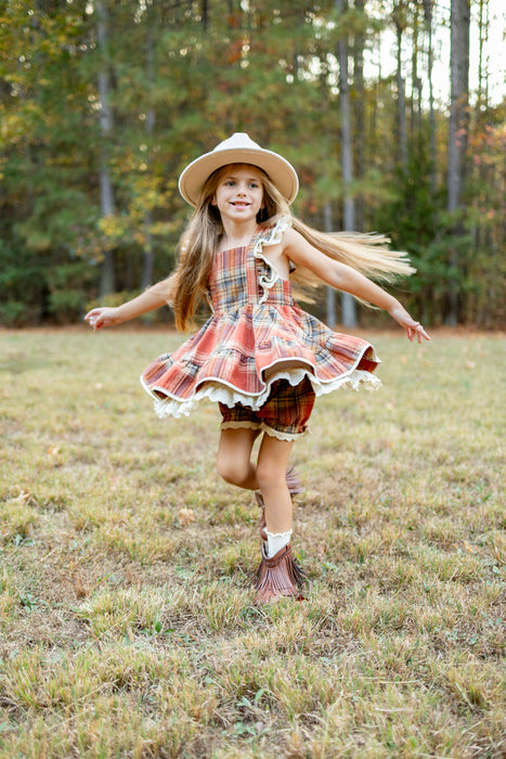 Pumpkin Spice Pinafore Set