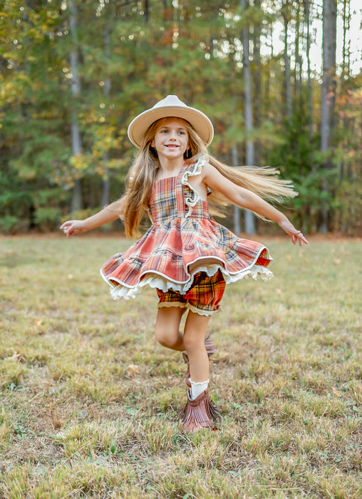 Pumpkin Spice Pinafore Set