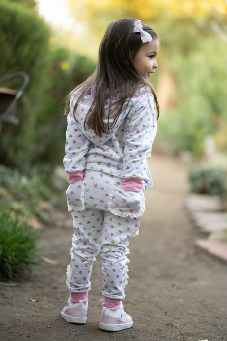 Sweetheart Jogger Set- Minky Jacket and Cotton Pants without Minky