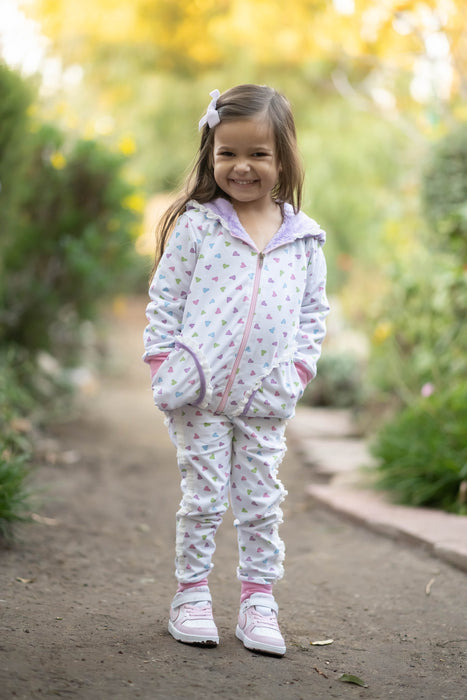 Sweetheart Jogger Set- Minky Jacket and Cotton Pants without Minky