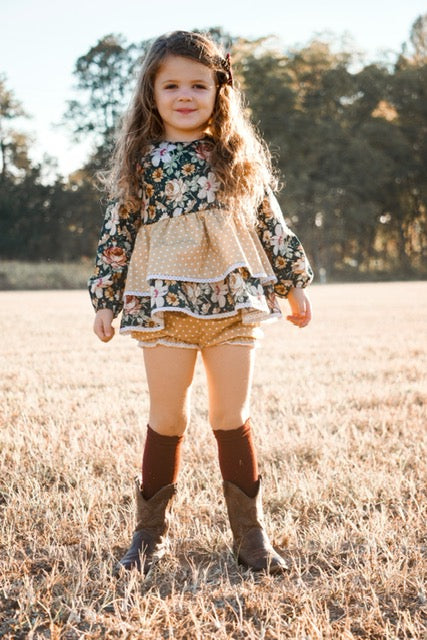 Teal Magnolia Tunic Set